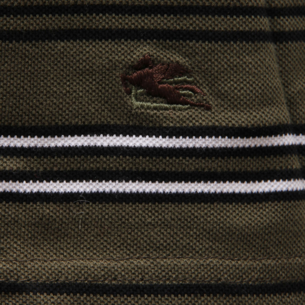 9988AC polo uomo ETRO army green cotton polo shirt man