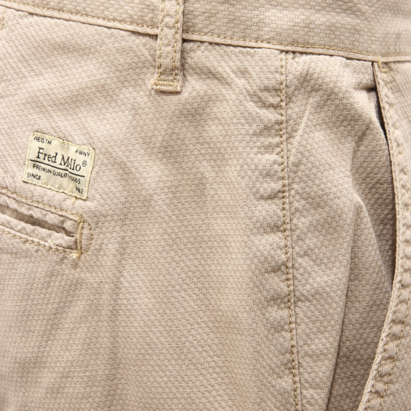 9995AE pantalone uomo FRED MELLO light brown garment dyed trouser man