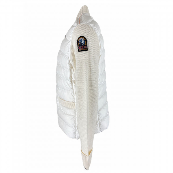 A05 piumino 100 grammi donna PARAJUMPERS off white double fabric jacket women