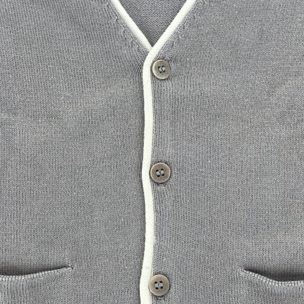 A47 cardigan bimbo BOY IL GUFO cotton grey sweater kids