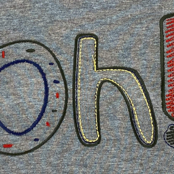 A78 maglia bimbo BOY NANAN  grey multicolor embroidery t-shirt kids