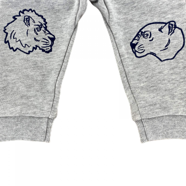 A82 pantalone tuta bimbo boy KENZO KIDS grey cotton sweatpant