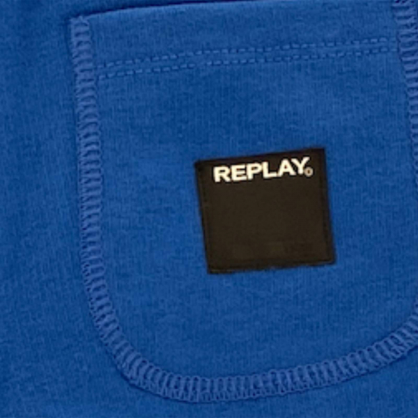 A84 pantaloni bimbo boy REPLAY blue cotton sweatpant