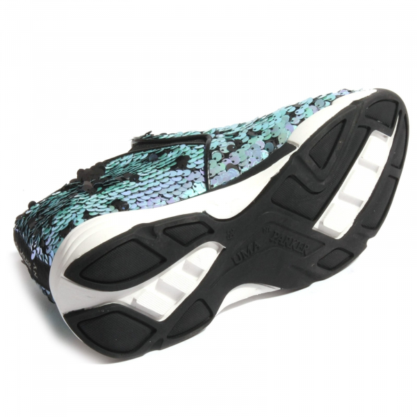 B0266 sneaker donna UMA PARKER NY blu/viola/nero paillettes shoe woman