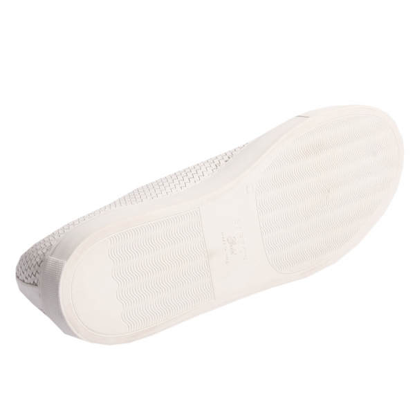 B0516 sneaker uomo SARTORI GOLD scarpa intrecciata bianco shoes men