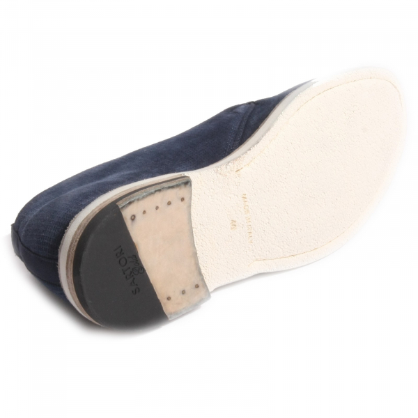 B0520 polacchino uomo SARTORI GOLD beatles blu indaco shoes men