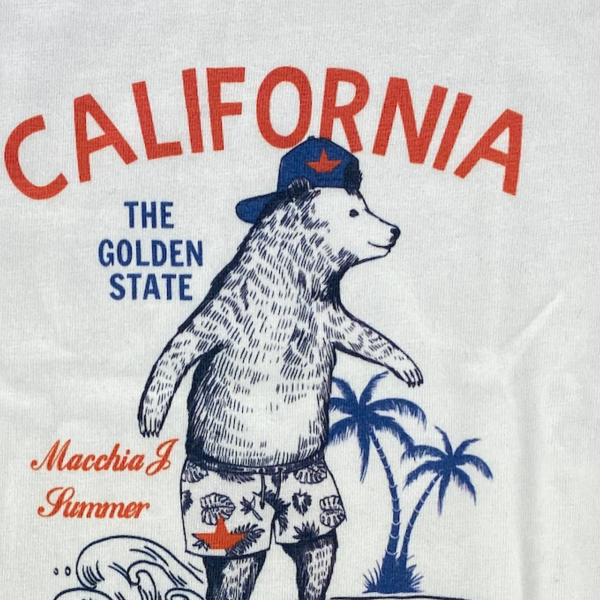 B08 maglia bimbo BOY MACCHIA J. white cotton vintage print t-shirt kids
