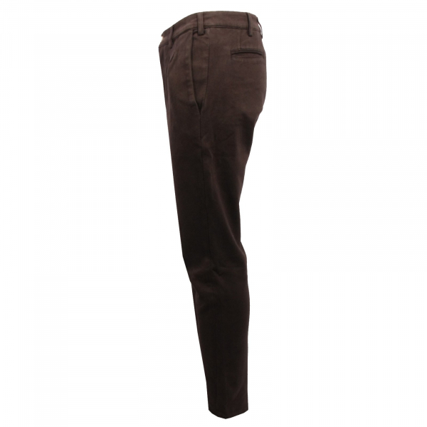 B0937  pantalone uomo HAPPINESS BASIC marrone trousers men