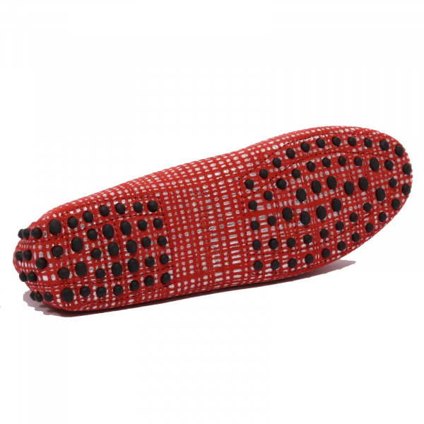B1539 mocassino donna TOD'S HEAVEN COCCINELLA suede red shoe woman