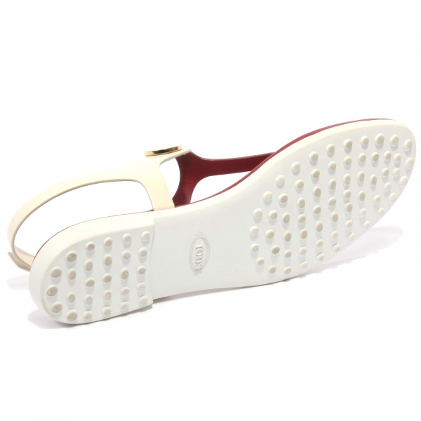 B1672 infradito donna TOD'S sandalo panna/amaranto flip flops shoe woman