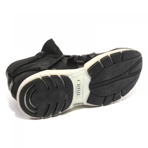 B2162 sneaker donna CRIME nero interno imbottito vintage scarpa shoe woman
