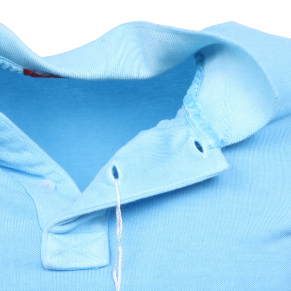 B3154 polo uomo GENIALI MILANO maglia manica corta azzurro t-shirt man