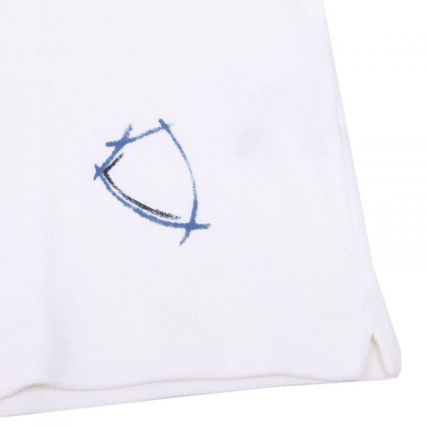 B3176 polo uomo PHILIPPE MODEL manica corto bianco t-shirt polo men