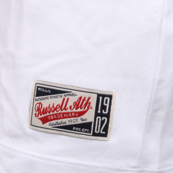 B3478 polo uomo RUSSEL ATHLETIC maglia manica corta bianco t-shirt man