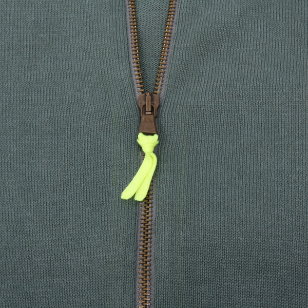 B3668 maglione uomo ALTEA felpa verde con zip sweatshirt men