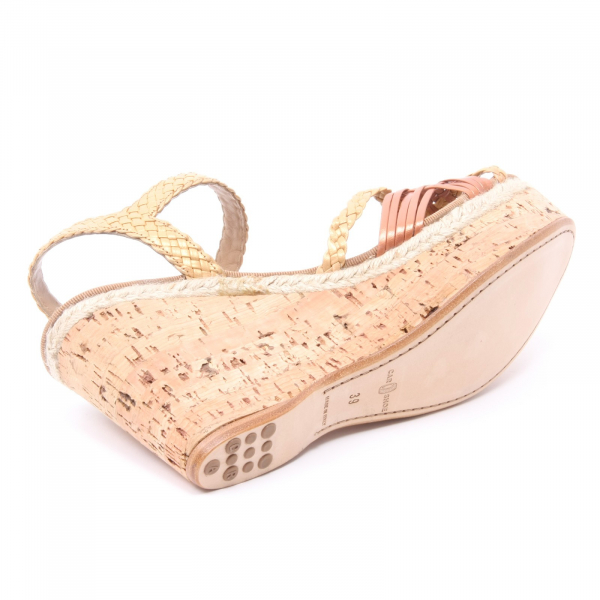 B3926 sandalo donna CAR SHOE scarpa zeppa giallo scuro/ruggine sandal shoe woman