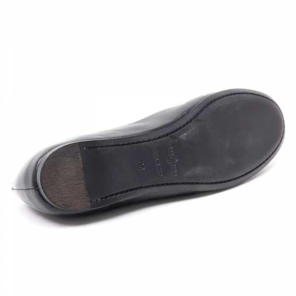 B3930 ballerina donna CAR SHOE scarpa nera borchie shoe woman