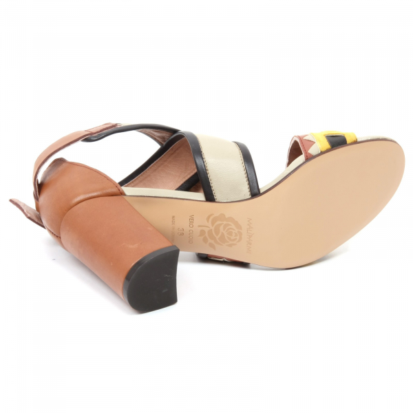B4942 sandalo donna MALIPARMI scarpa multi stripes sandal shoe woman