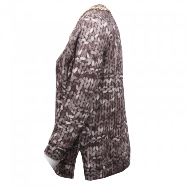 B5658 maglia donna ELISABETTA FRANCHI JEANS maglie grigio sweater woman