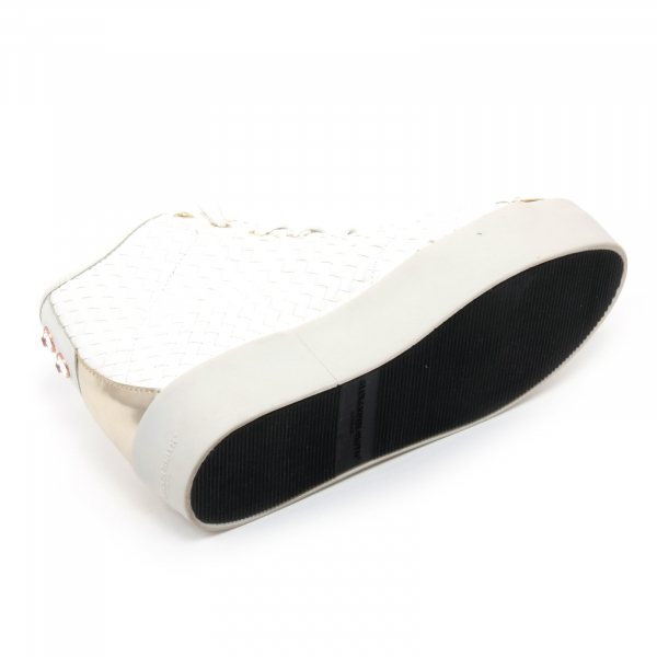 B6636 sneaker alta donna ALEXANDER SMITH LONDON scarpa bianco shoe woman