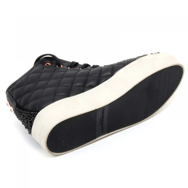 B6686 sneaker alta donna ALEXANDER SMITH LONDON scarpa nero shoe woman