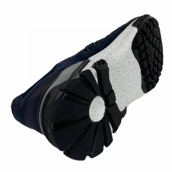 B67 sneakers uomo HOGAN H477 URBAN TREK suede blue shoes men