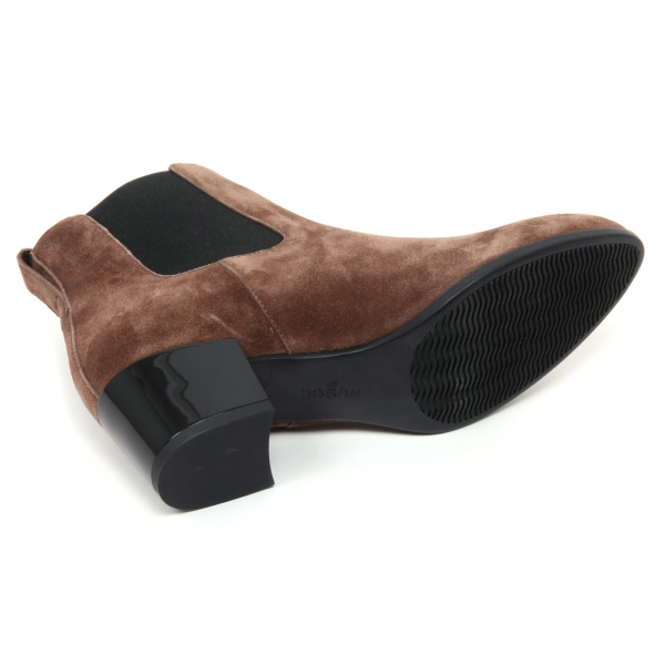 B7570 tronchetto donna HOGAN H272 stivaletto marrone chiaro boot shoe woman