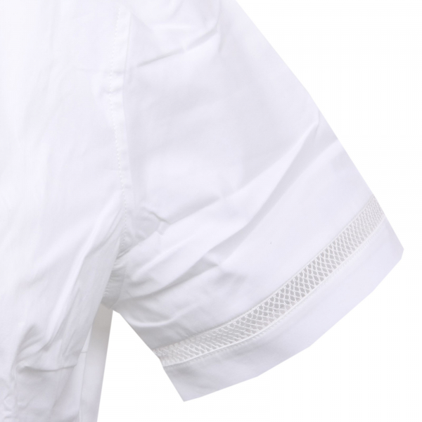 B7768 camicia donna FRED PERRY manica corta bianco shirt short sleeve woman
