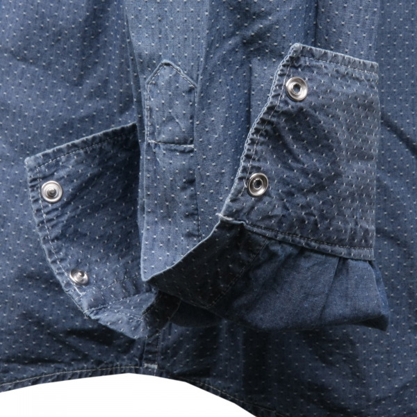 B8188 camicia manica lunga uomo DONDUP blu shirt men