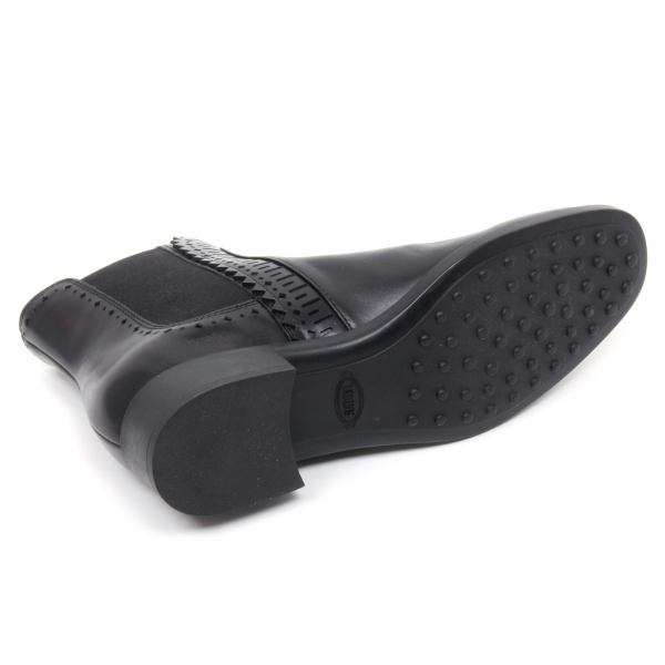 B8335 tronchetto basso donna TOD'S scarpa beatles nero boot shoe woman