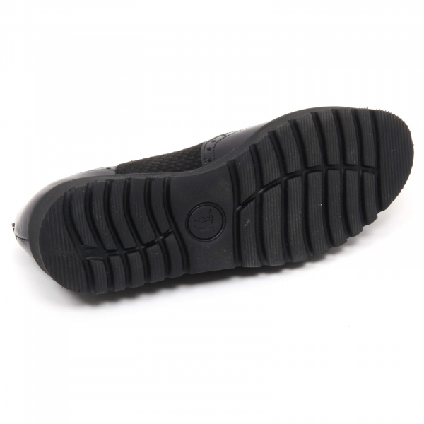 B8555 scarpa inglese donna TRUSSARDI JEANS scarpe nero shoe woman