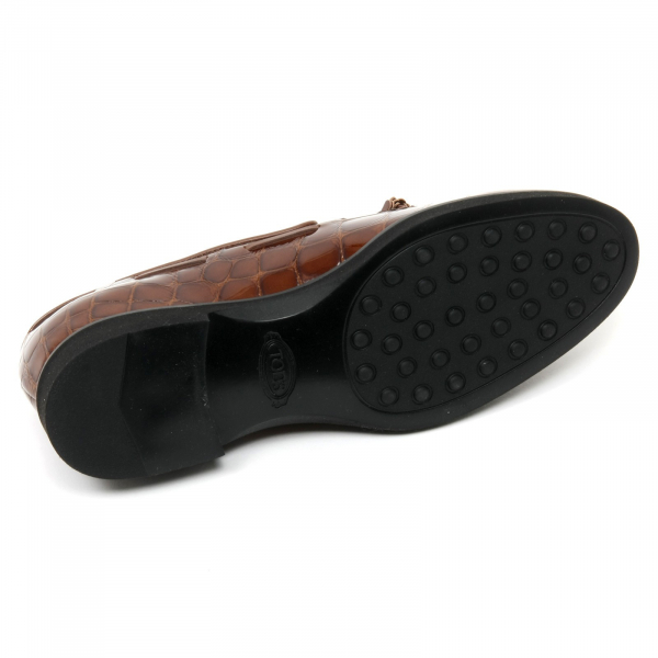 B9022 mocassino donna TOD'S scarpa nappine marrone loafer shoe woman