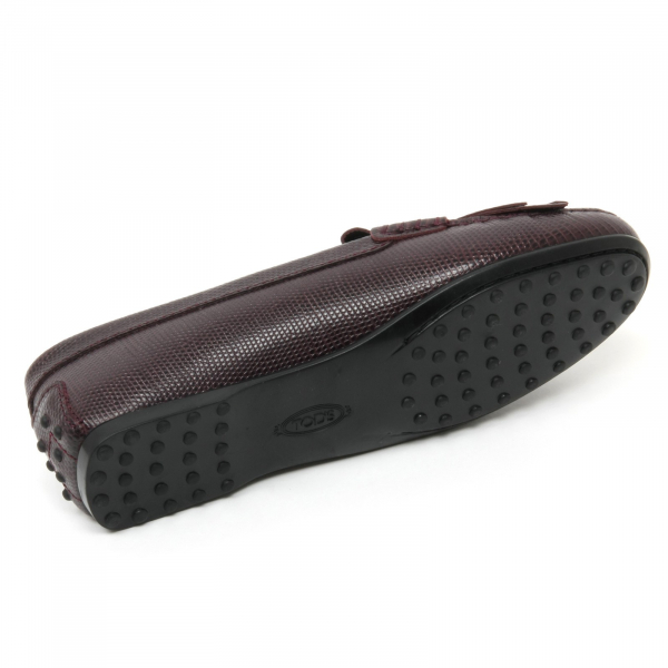 B9558 mocassino donna TOD'S scarpa frangia nappine bordeaux loafer shoe woman