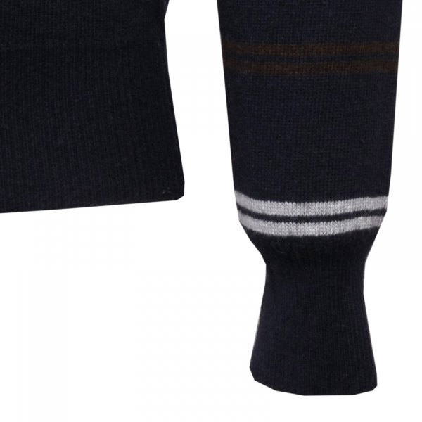 C0486 maglione lana uomo B.K. COLLECTION blu sweater men