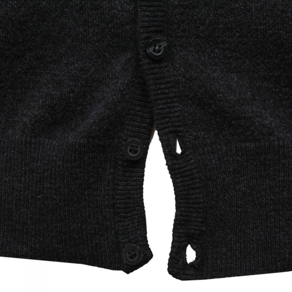 C0603 maglione uom0 DANIELE ALESSANDRINI cardigan lana cotta nero sweater men