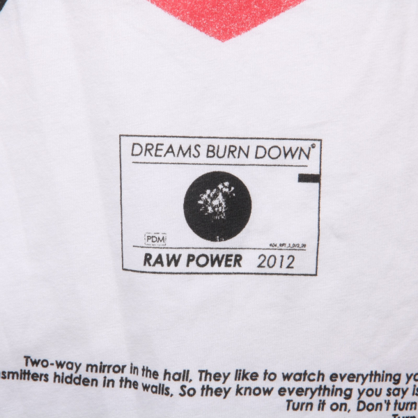 C0611 t-shirt uomo RAW POWER bianco t-shirt men