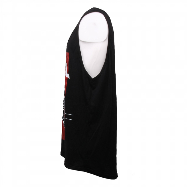 C0639 maglia uomo MINIMAL canotta nero/rosso/bianco t-shirt sleeveless men