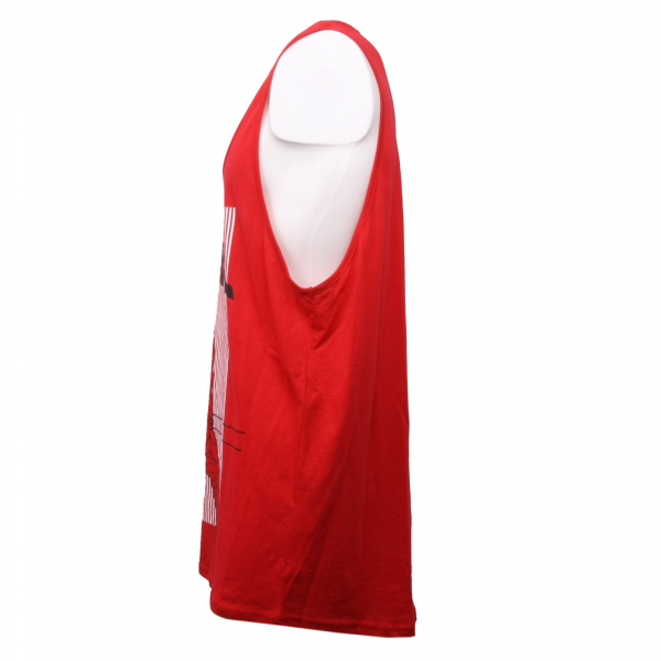 C0643 maglia uomo MINIMAL canotta rosso/bianco/nero t-shirt sleeveless men