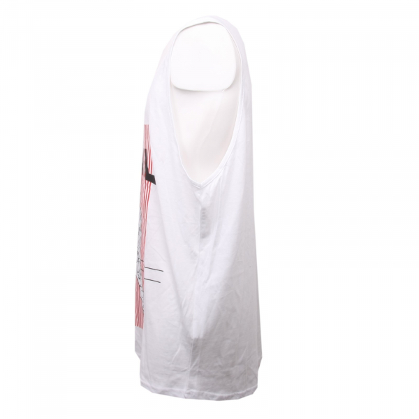 C0655 maglia uomo MINIMAL canotta bianco/rosso/nero t-shirt sleeveless men