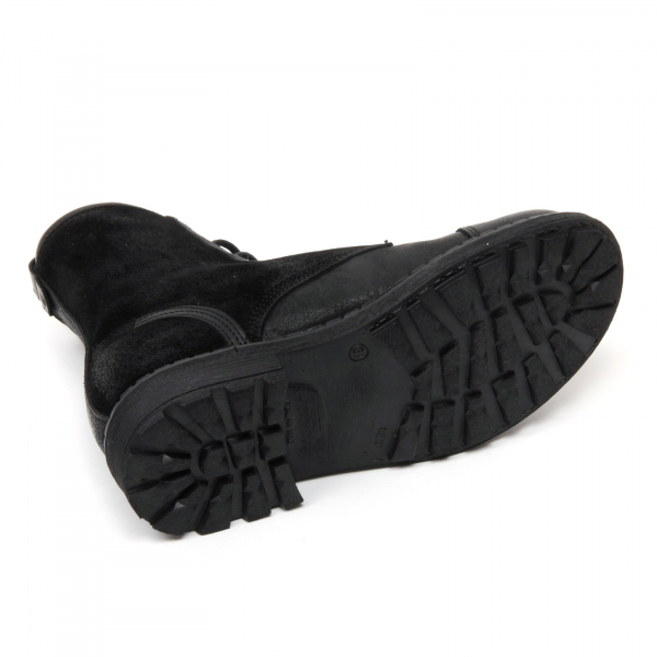 C1244 stivaletto bimba MOMINO MUSTANG scarpa anfibio nero boot shoe unisex kid