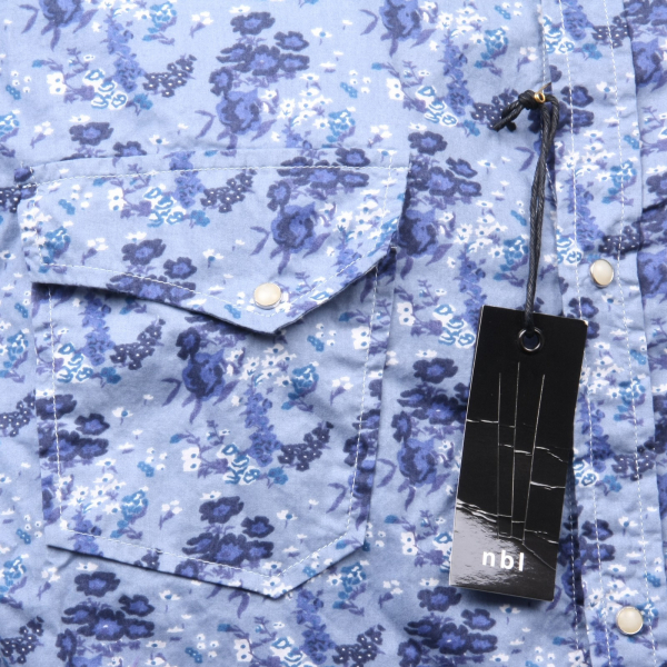 C2570 camicia manica lunga uomo NBL blu azzurro shirt long sleeve men