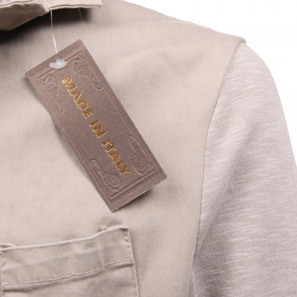 C3188  giacca slim fit uomo NO BRAND cappuccio tortora jacket man