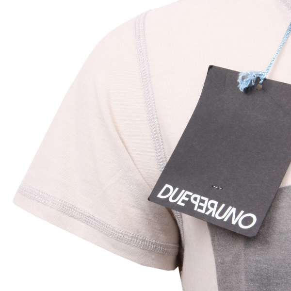 C3268 maglia uomo DUEPERUNO grigio used vintage effect t-shirt man