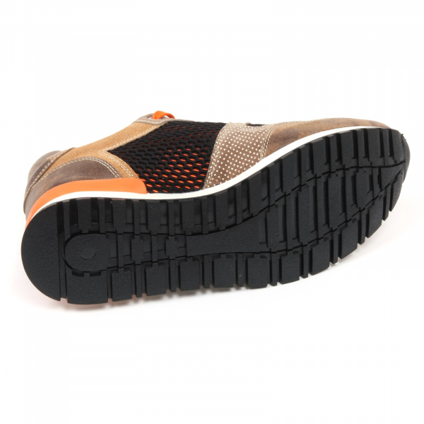 C3692 sneaker uomo GOLD BROTHERS scarpa beige/nero shoe man