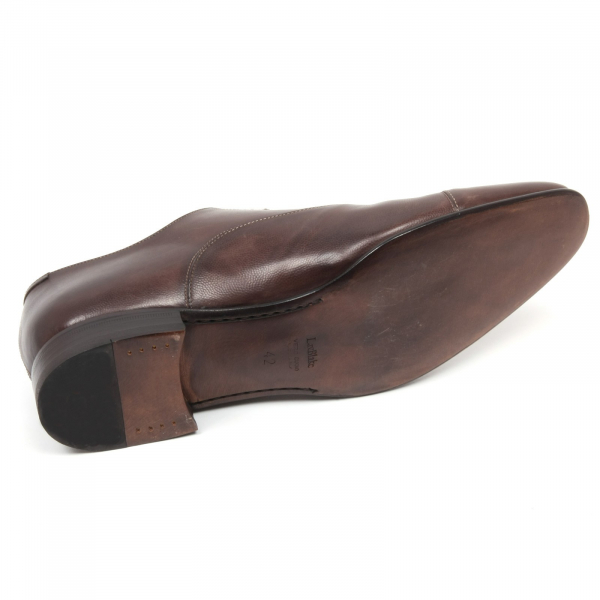 C3942 scarpa classica uomo ALTIERI MILANO scarpe marrone scuro vintage shoe man