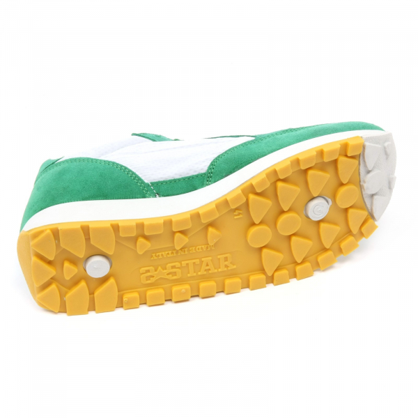 C3978 sneaker uomo 2STAR scarpa verde/bianco shoe man