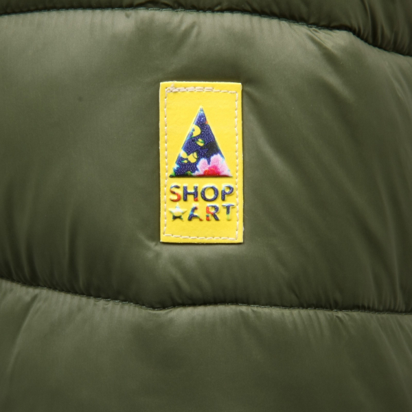 C4092 giubbotto donna SHOP ART double face floreale/verde jacket woman