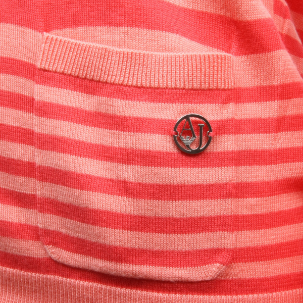 C4404 cardigan donna ARMANI JEANS cotone corallo/rosa sweater woman