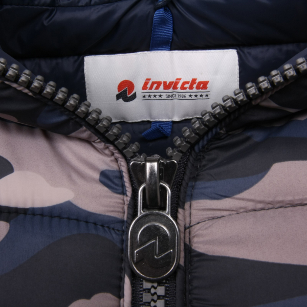 C6808 giubbotto uomo INVICTA ICON mimetico nero/blu/tortora jacket man