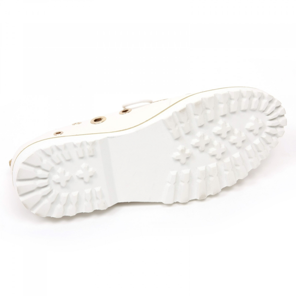 C6868 scarpa donna GAUDI' scarpe forata bianco/oro shoe woman